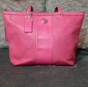 Watermelon Pink Coach Bag